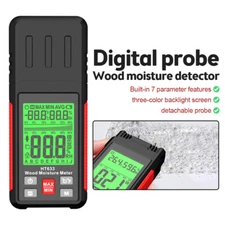 Digital Wood Moisture Meter Hygrometer Timber Damp Detector Wood Humidity Tester