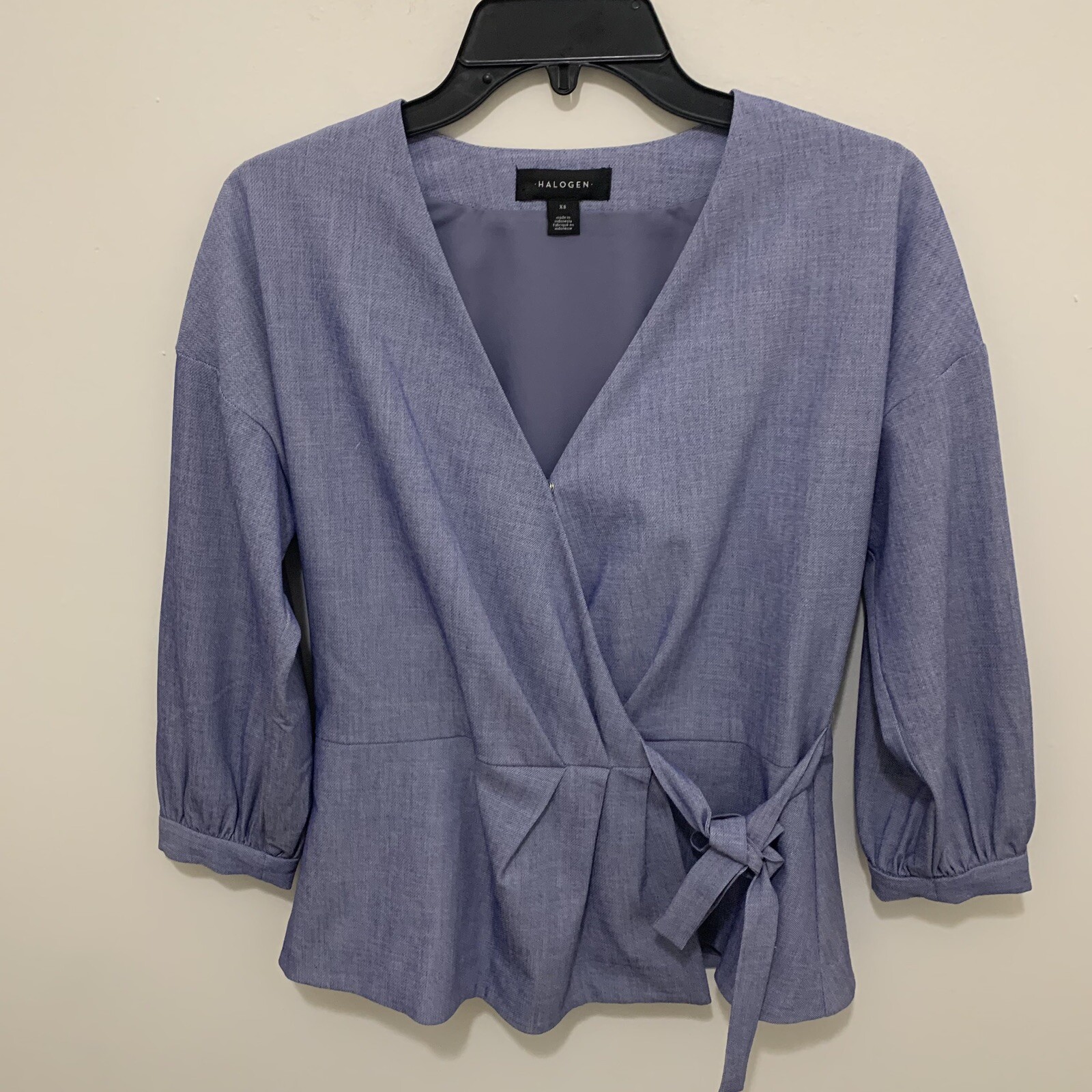 Halogen Structured Wrap Jacket Career Top Puff Sl… - image 1