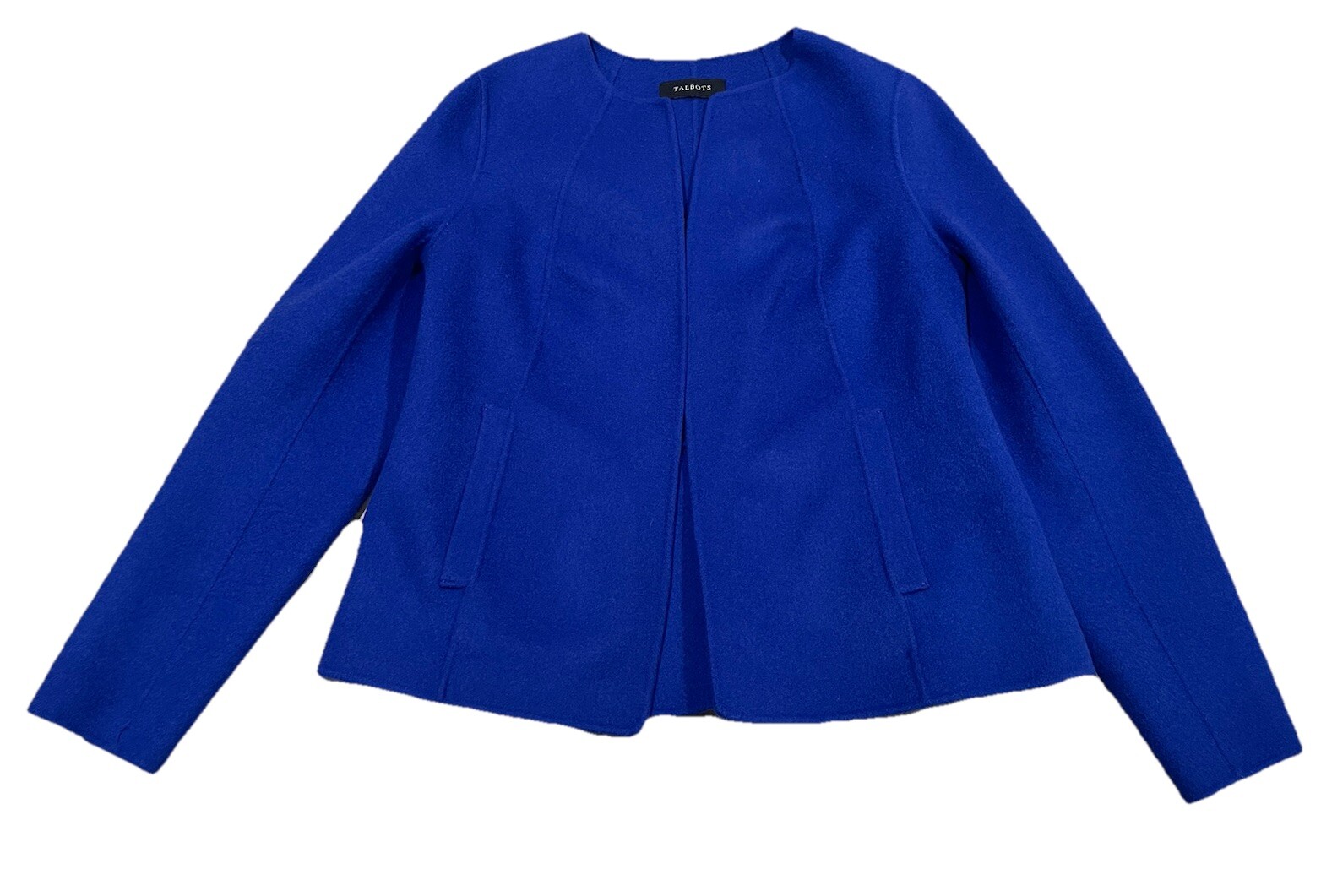 Talbots Blue Wool Open Style Jacket Lightweight C… - image 4