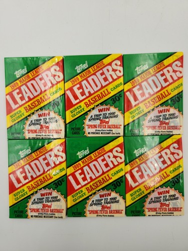 1989 Topps Leaders Baseball Mini-Karten Pack Menge 6er Packungen