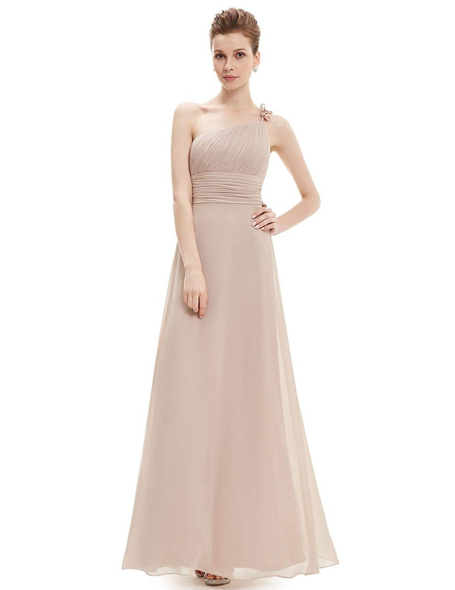Ever Pretty Juniors One Shoulder Flower Ruched Bust Long Prom Dress - Size  4 US | eBay