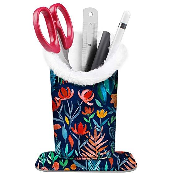 Plush Lined Eyeglasses Holder Vegan Leather Protective Eyeglass Stand Case