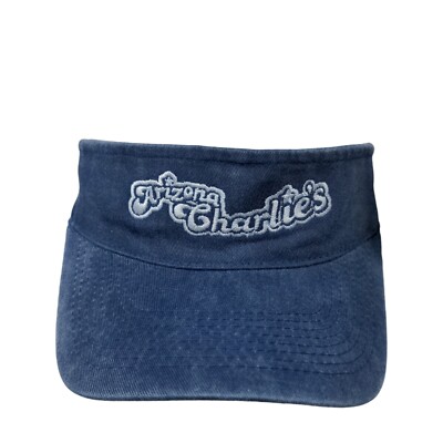 Arizona Charlie's Sun Visor Cap Blue OS Flexible Fit Embroidered W/Tags Otto