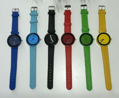 Women Wristwatches Candy Color Numberless Design Sports Quartz Fashion Watch