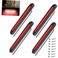 4 PCS Led Trailer Tail Light Bar, 10 Inch 15 Red Led Brake Lights Red - 4 PCS