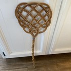 VTG Antique Rattan Wicker Rug Beater 27" Primitive Farmhouse Wall Decor — photo 4