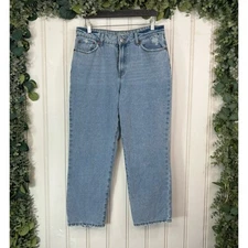 Rewash Straight Jeans women size 9 / 29 High Rise Crop Distressed Casual Preppy 