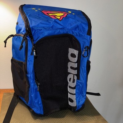 Arena Heroes Team Swimming Backpack DC Superman. W/ Swim Bag. New. Free Shipping