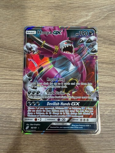Hoopa GX 96/181 Holo GX Rare Team Up Pokemon TCG Holo NM