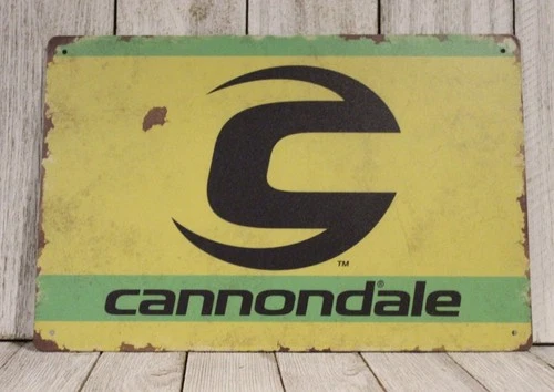 Cannondale Bikes Tin Metal Sign Vintage Rustic Look Bike Race Racing Cycling