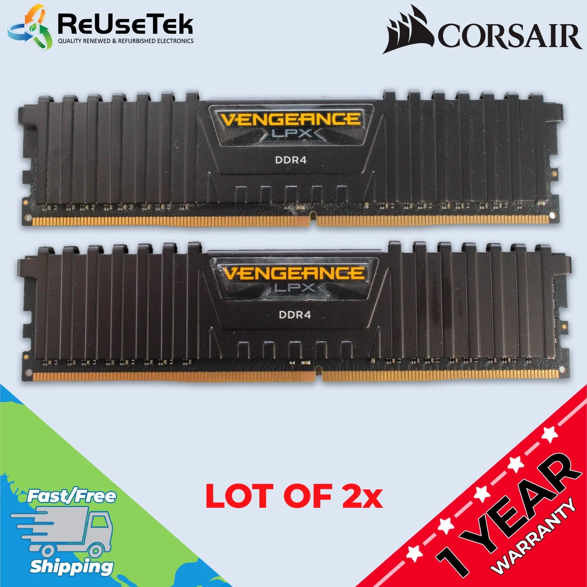 Corsair Computer PC4-21300 (DDR4-2666) Bus Speed Memory (RAM) for