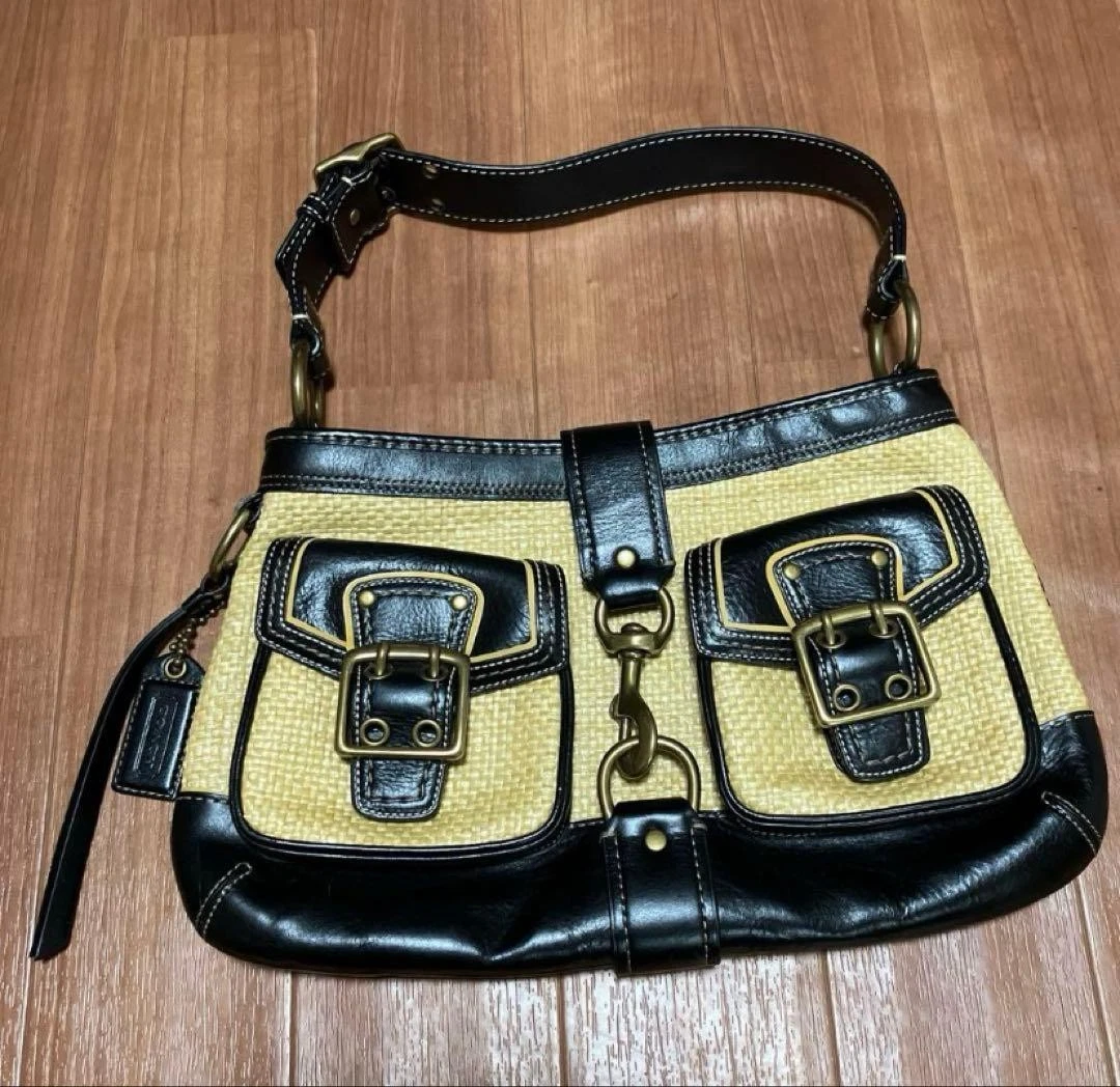 Coach Legacy Shoulder Bag Women's Straw Exterior Bags & Handbags
