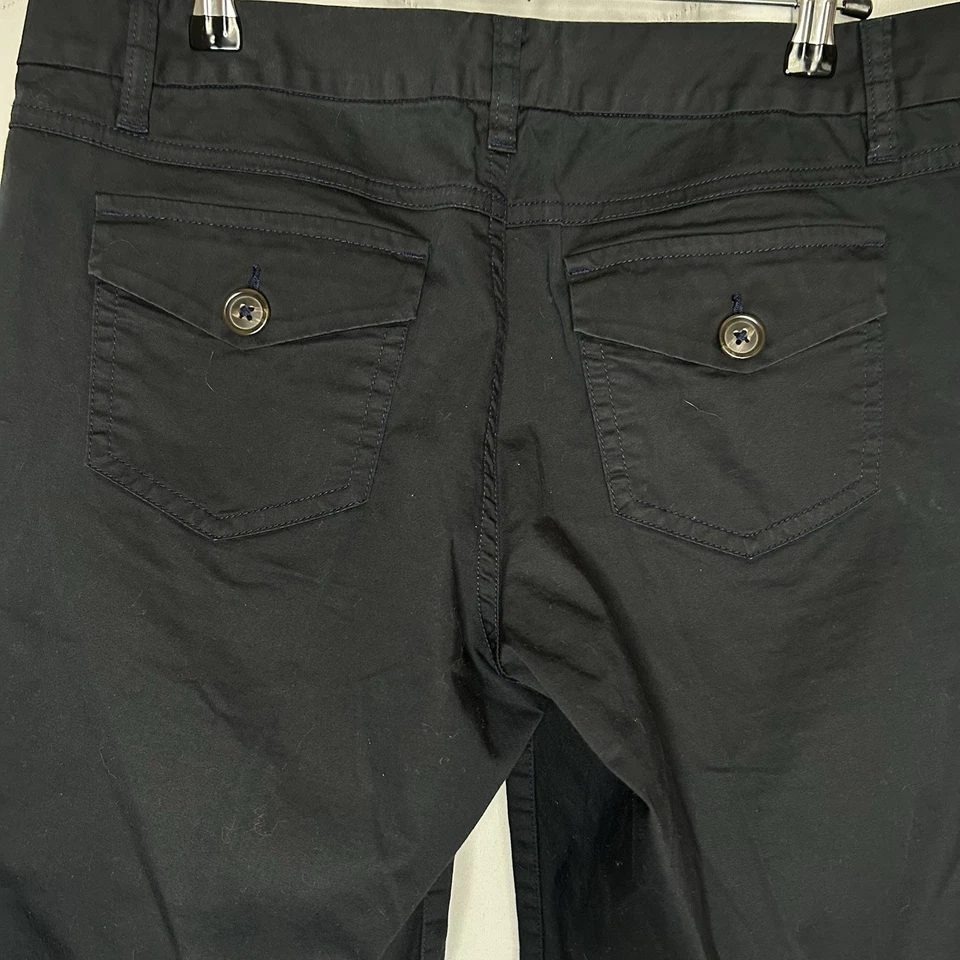 Pantalones cortos para mujer CAbi talla 8 negros bermudas bolsillos tiro medio algodón Foto 4 de 4