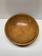 Vintage Primitive Wooden Turned Bowl Rustic Farmhouse Rustic Decor 10.5”