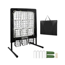 9 Hole Pitching Net, Heavy-Duty Baseball Net with Strike Zone for Pitching an...