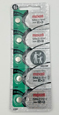 5 Maxell 364 SR621SW Silver Oxide 1.55V Low Drain Coin Cell Batteries Exp 2030 