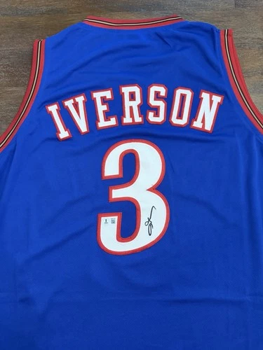 Allen Iverson Signed Hall Of Fame Basketball Jersey Becket COA