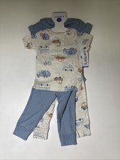 New CARTER'S Infant 4pc Layette Set Gray And Light Blue 12 Months