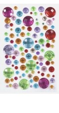 Green Red Pink Blue Purple Gemstones Bling Jewels Gems Crafter's Square Stickers