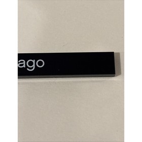 Lego Chicago Pattern Tile 1x8 Black #4162pb165 Set #21033 Chicago