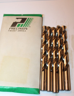 PRECISION TWIST DRILL 13/32 HSS JOBBER DRILL BIT 5 1/2''L - QTY OF 5 - NEW