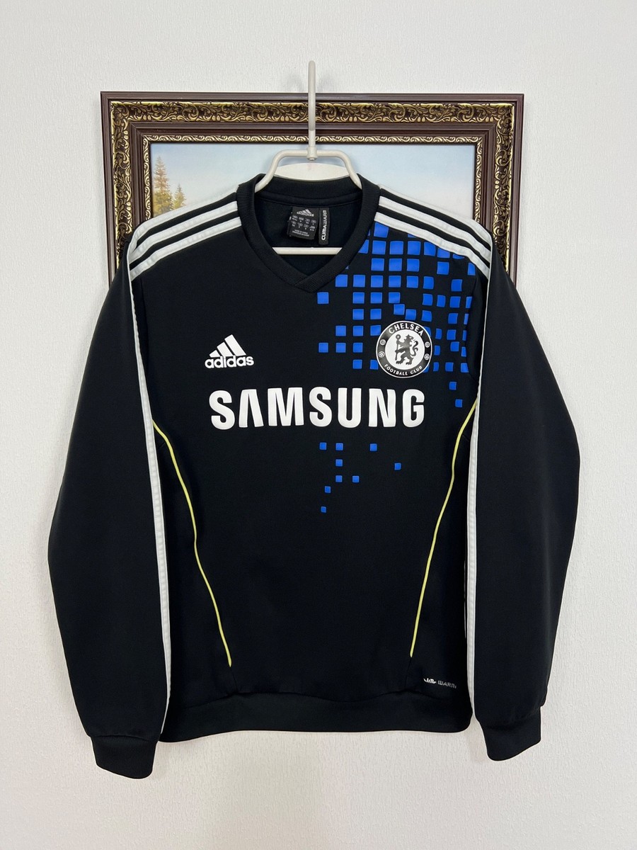 Vintage Adidas Chelsea Football Sweatshirt Soccer Track Top Black