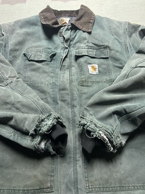 Vintage Carhartt J22 HTG Arctic Work Jacket Hunter Green