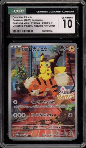 Pokemon Detective Pikachu Returns Preorder JPN FA Promo 098/SV-P CGC 10 Gem Mint