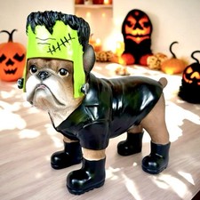 Humane Society French Bulldog Frenchie Frankenstein Halloween Figurine Resin NIB