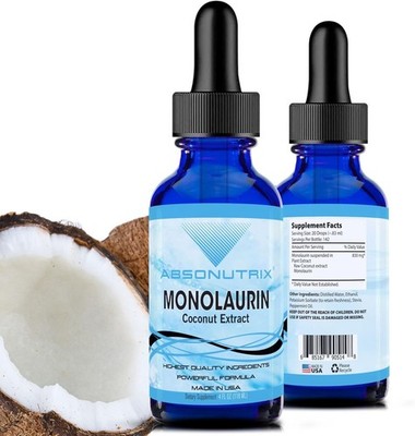 Absonutrix Monolaurin Liquid Extract - 4oz Liquid, 830 mg 142 Servings