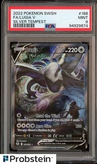 2022 Pokemon SWSH Silver Tempest #186 FA Lugia V PSA 9 MINT