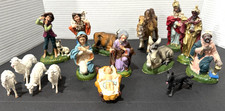 Italy Italian Nativity Scene Figures Vintage Mary, Joseph, Baby Jesus, Animals