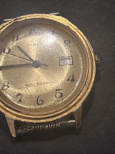 A64 Vtg Timex Mens Watch Head For PARTS REPAIR RESTORATION As Is Conditions - Picture 7 of 24