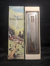 Vintage M. Hohner "The Echo Harp" Harmonica 56/96 Double-Sided Key C/G W/ Box