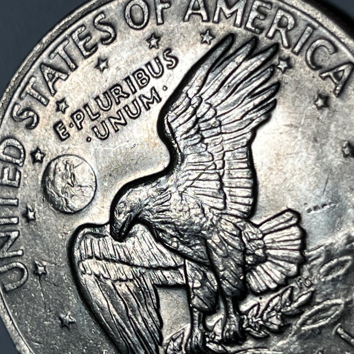 1972 P Eisenhower Ike Dollar Type 2 Die Crack Errors Wounded