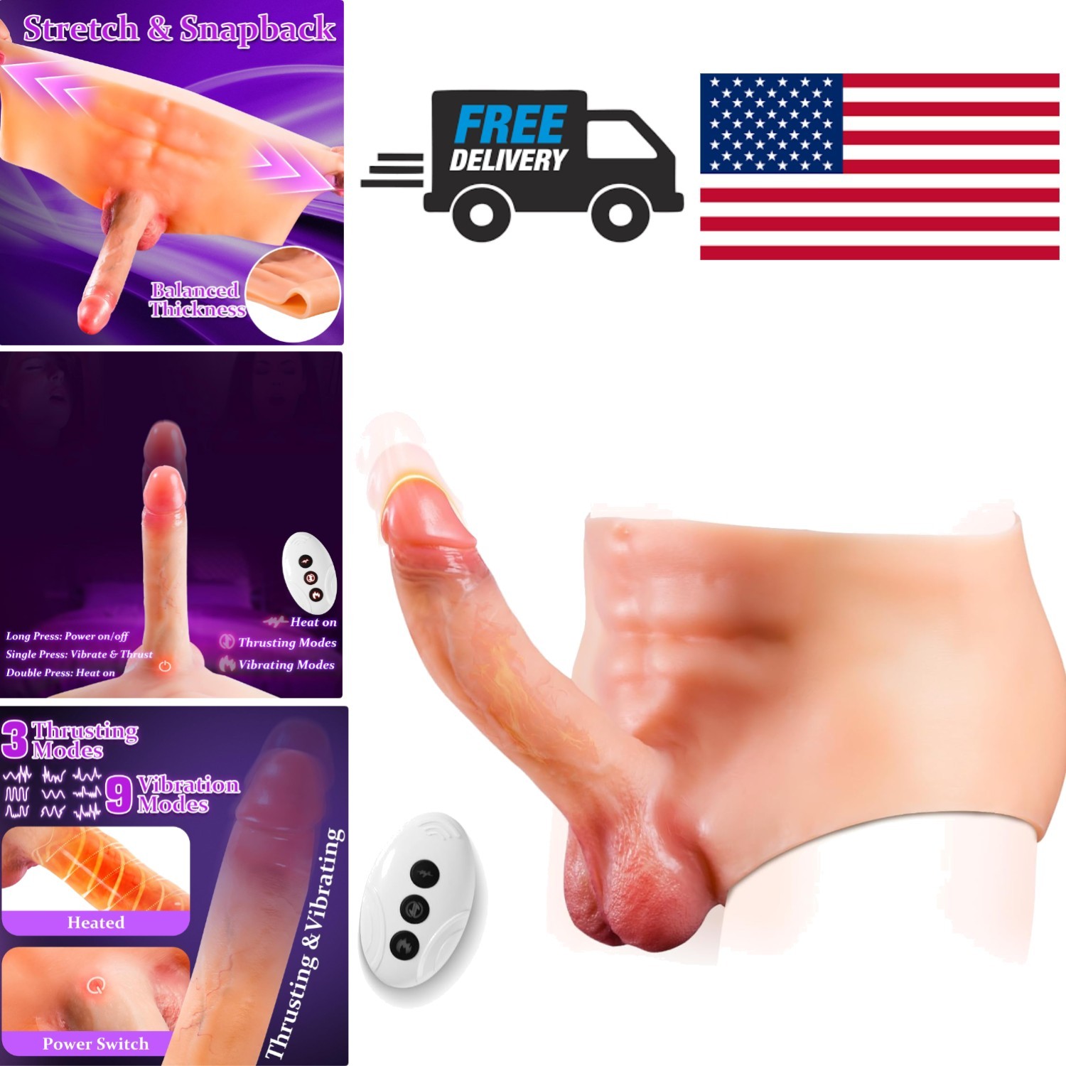 5 inch vibrating dildo Colours Ribbed Vibrating Dildo 5 Inch main image 1