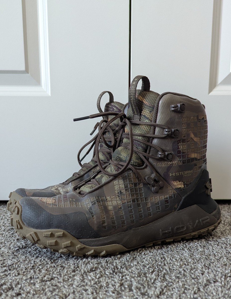 Under Armour UA HOVR Dawn WP 2.0 Boots Mens Sz 8 D Camo Waterproof