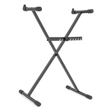 Keyboard Stand - Digital Piano Stand, Single X Style, Black - Capacity: 100 lb