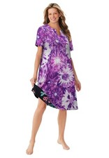 Dreams & Co. Plus Size Reversible Gauze Lounger