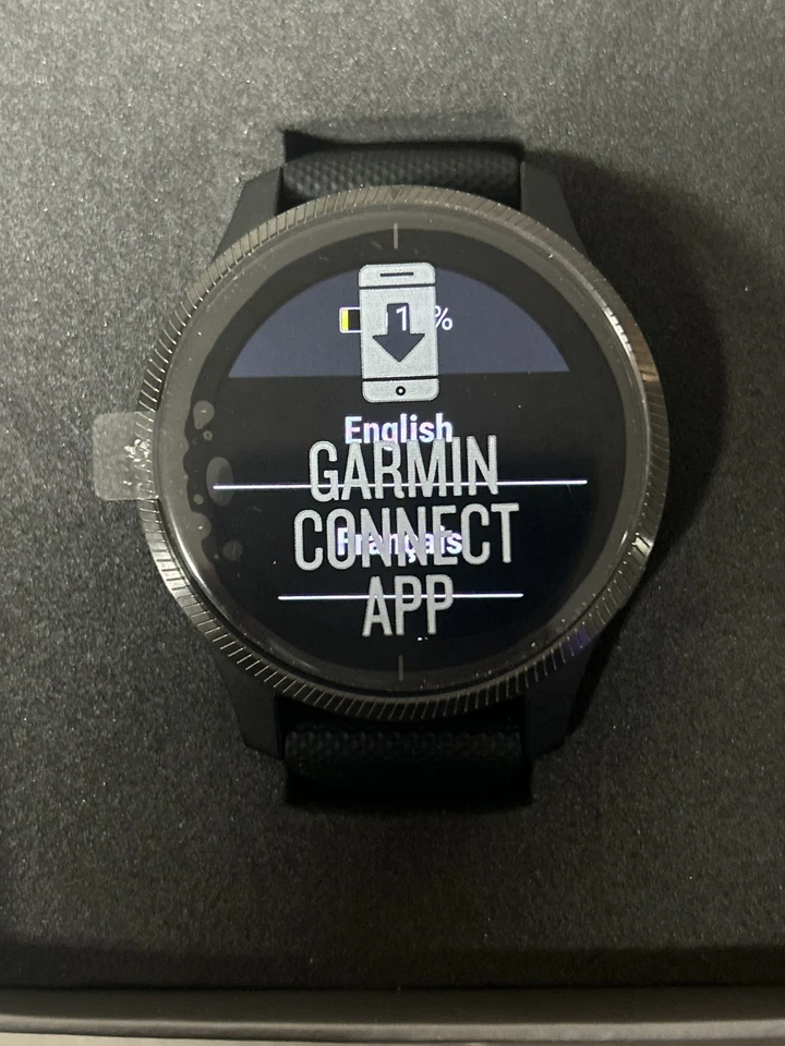 Garmin Venu AMOLED GPS Smartwatch with Health Monitoring Black New In Box Open - Image 4 of 4
