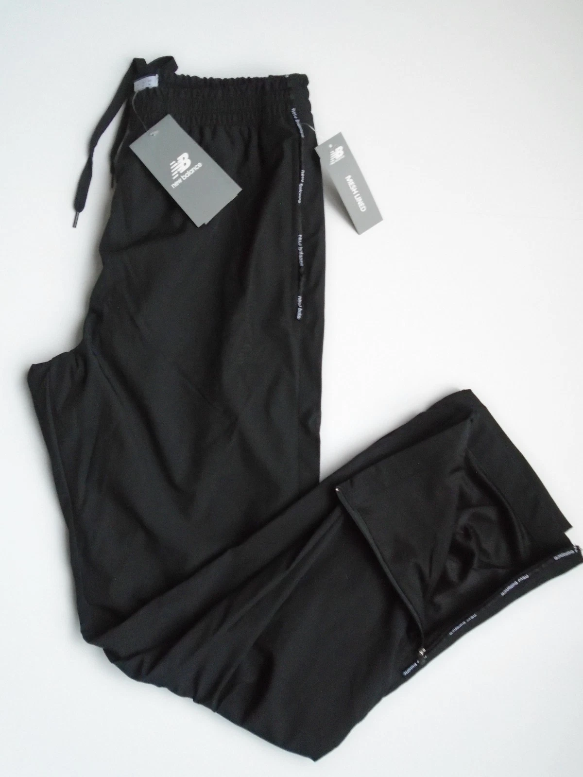 NEW BALANCE All Motion JOGGERS Mens Running Pants Mesh Lined Black Size S,M,L,XL