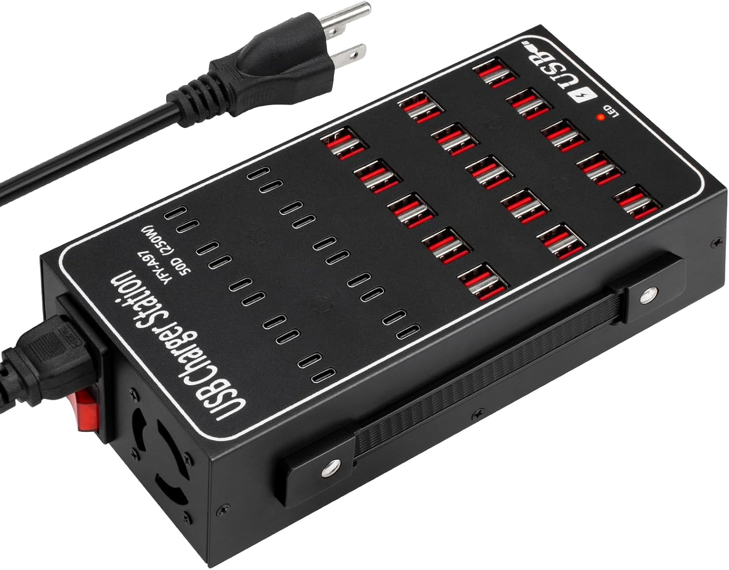 250W Charging Station for Multiple Devices, (20 USB C+30 USB A), Stations for Ma