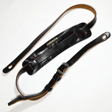 Vintage FERNANDES GUITARS "Skinny" Style Genuine Leather Strap, 1970s Japan