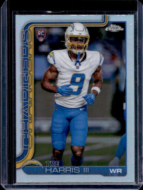 2025 Topps Chrome Tre Harris III RC Refractor #338 Chargers Rookie