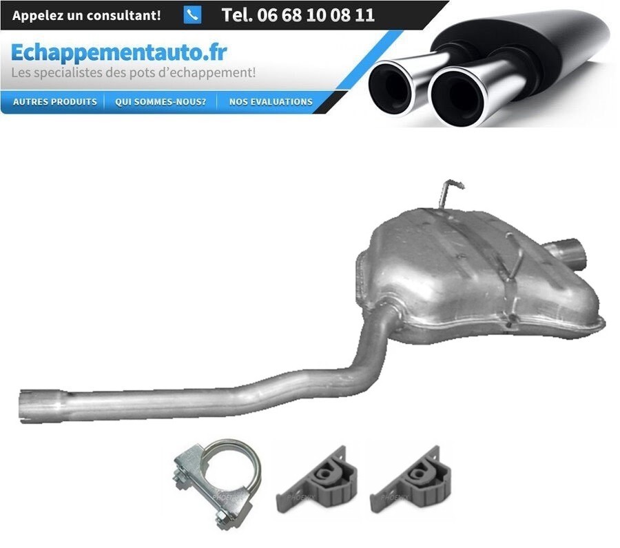 Échappement Mini One 1.6 66kW silencieux arrière compatible 18107526612