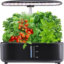 Hydroponics Growing System Kit - 12 Pods Indoor Herb Garden with LED Grow Lig...