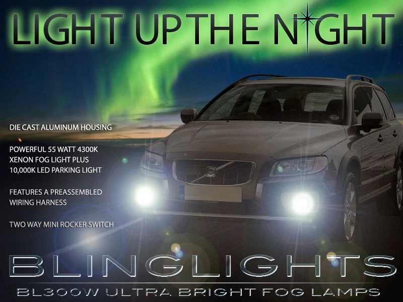 Xenon Halogen Fog Lights Driving Lamps for 2007-2016 Volvo XC70 V70 XC - Image 2 of 4