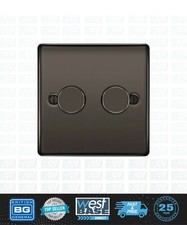 BG NEXUS METAL BLACK NICKEL Switches & Sockets Decorative Light Mains USB Range