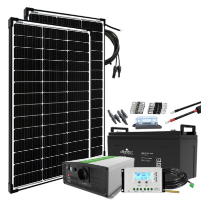 Offgridtec  Autark M-Master 200W Solaranlage 1000W AC Leistung 122Ah AGM Akku