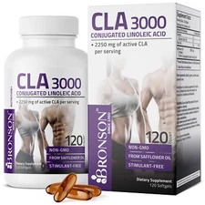 CLA 3000 Non-Stimulating Safflower Oil Weight Loss Exercise
